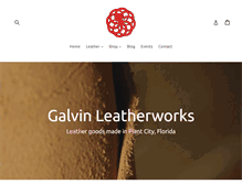 Tablet Screenshot of galvinleatherworks.com